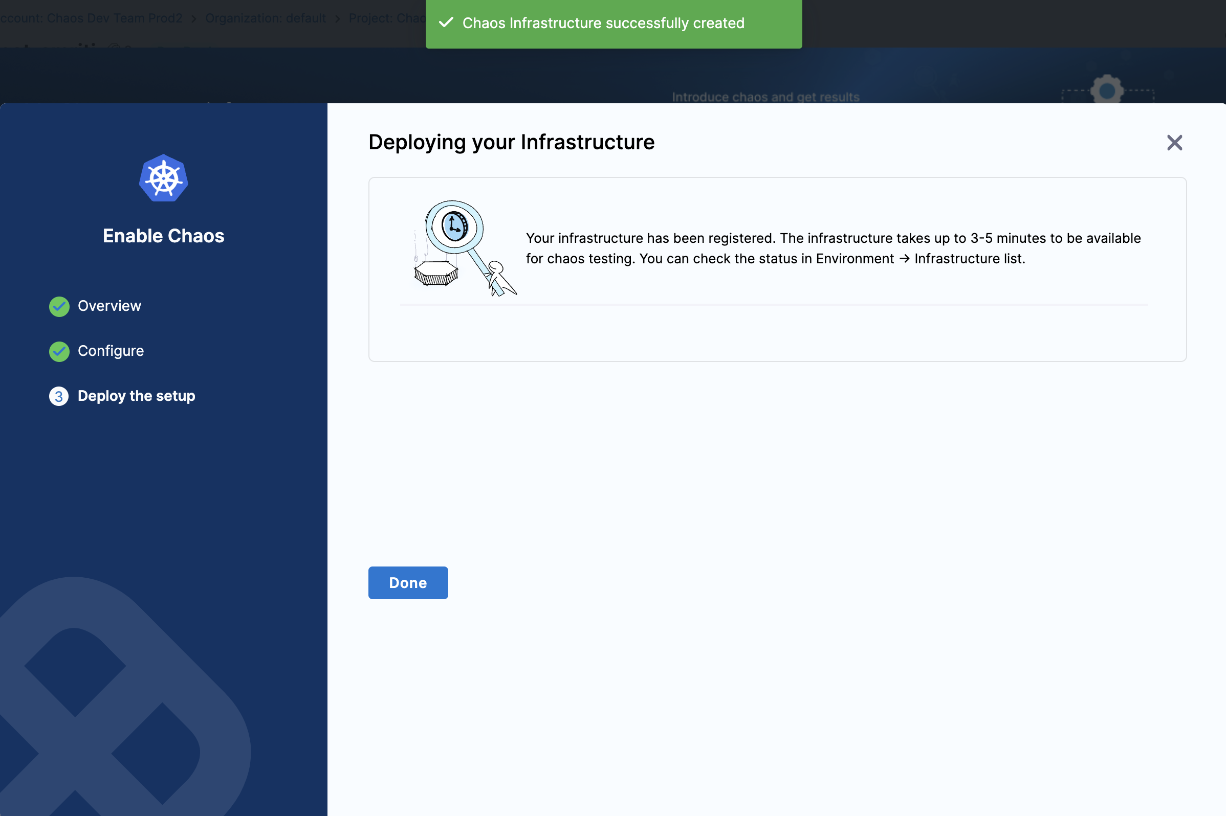 Configure Chaos Infrastructure